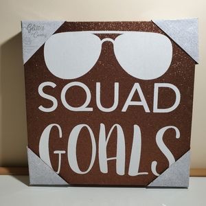 Glitter Canvas Sunglasses Squad Goals Wall Art